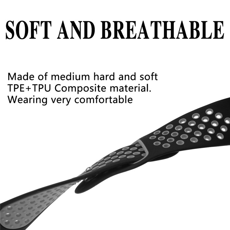 Breathable TPE + TPU Sport Strap for Garmin Fenix 5X / Quaitx 3 / Fenix 3 etc - Grey-5