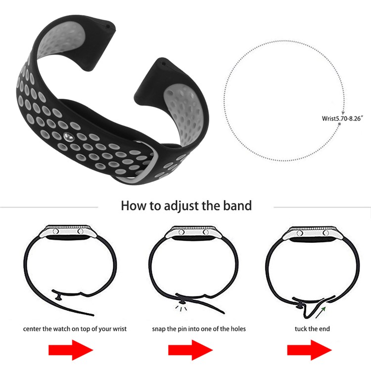 Breathable TPE + TPU Sport Strap for Garmin Fenix 5X / Quaitx 3 / Fenix 3 etc - Grey-7