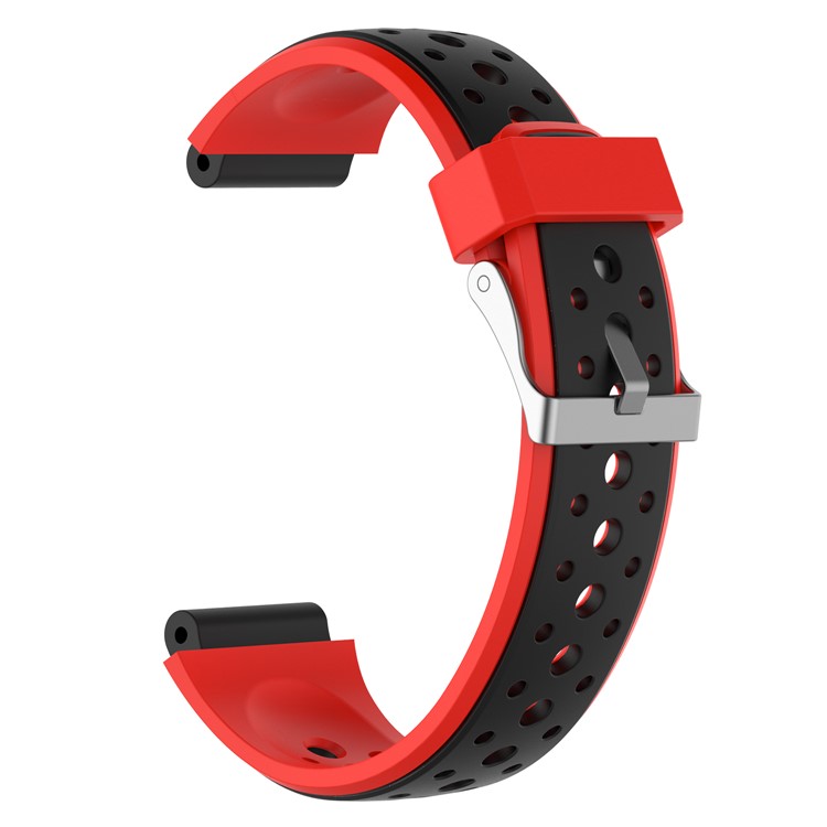 Bi-color Silicon Watch Band Strap for Huawei Kid Watch K3 Pro - Black / Red-4