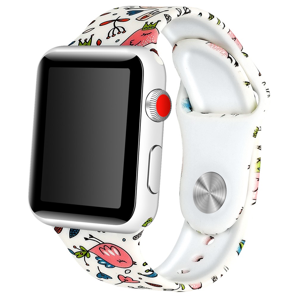 Pattern Printing Wrist Bracelet Strap for Apple Watch Series 4 44mm / Series 3 2 1 42mm - Style A-2