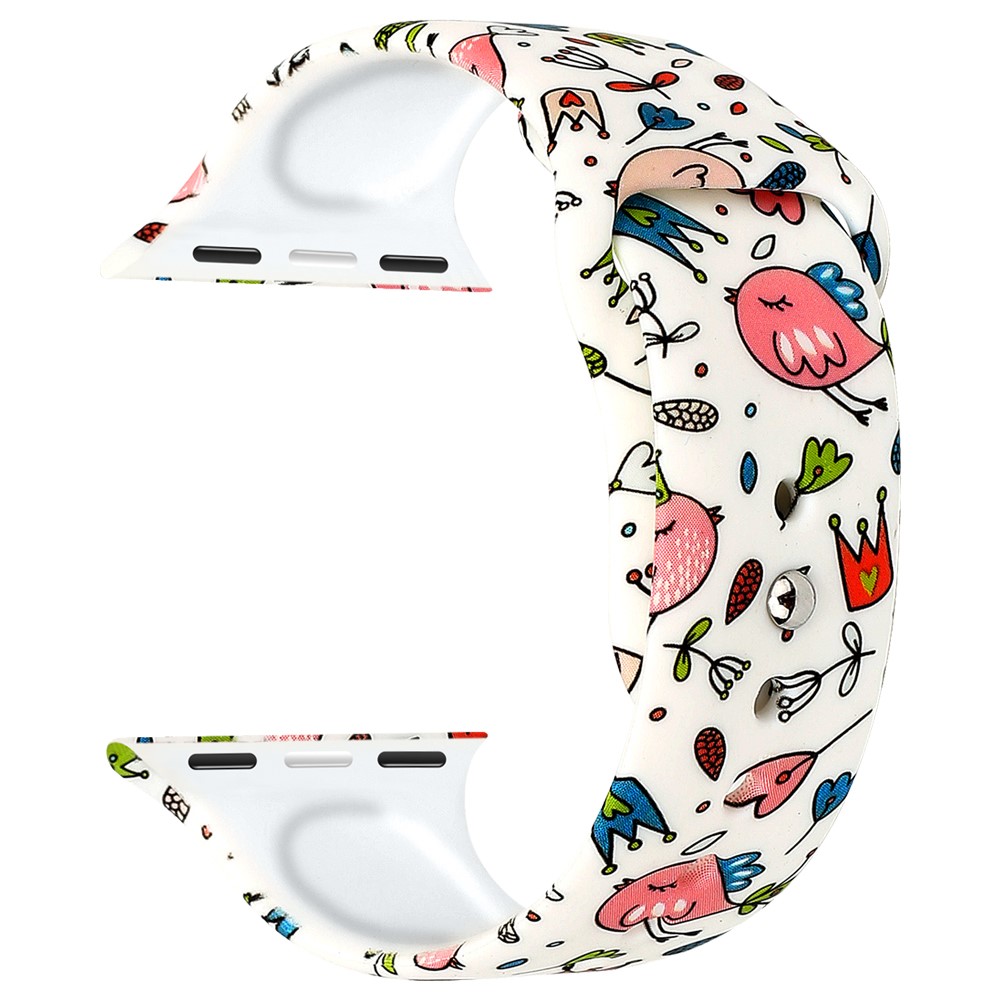 Pattern Printing Wrist Bracelet Strap for Apple Watch Series 4 44mm / Series 3 2 1 42mm - Style A-4