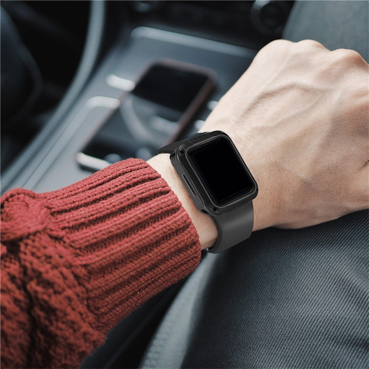 Shock-resistant SGP Smart Watch Case for Apple Watch Series 4 44mm - Black-3