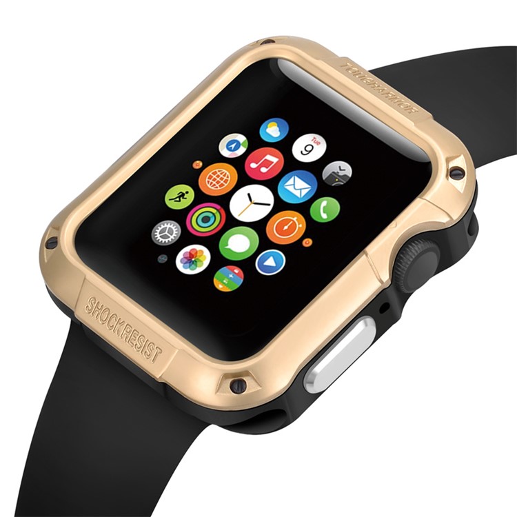 Shock-resistant SGP Smart Watch Case for Apple Watch Series 4 44mm - Gold-7