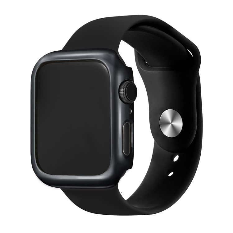Galvanisierte Harte PC-Rahmenschutzabdeckung Für Apple Watch Serie 4 40mm - Schwarz-2