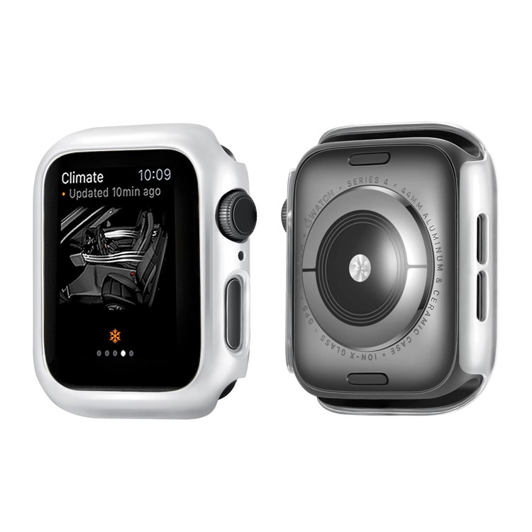 

Electroplated PC Frame Protective Case for Apple Watch Series 4 44mm - Silver, Apple Watch Series 4 44mm