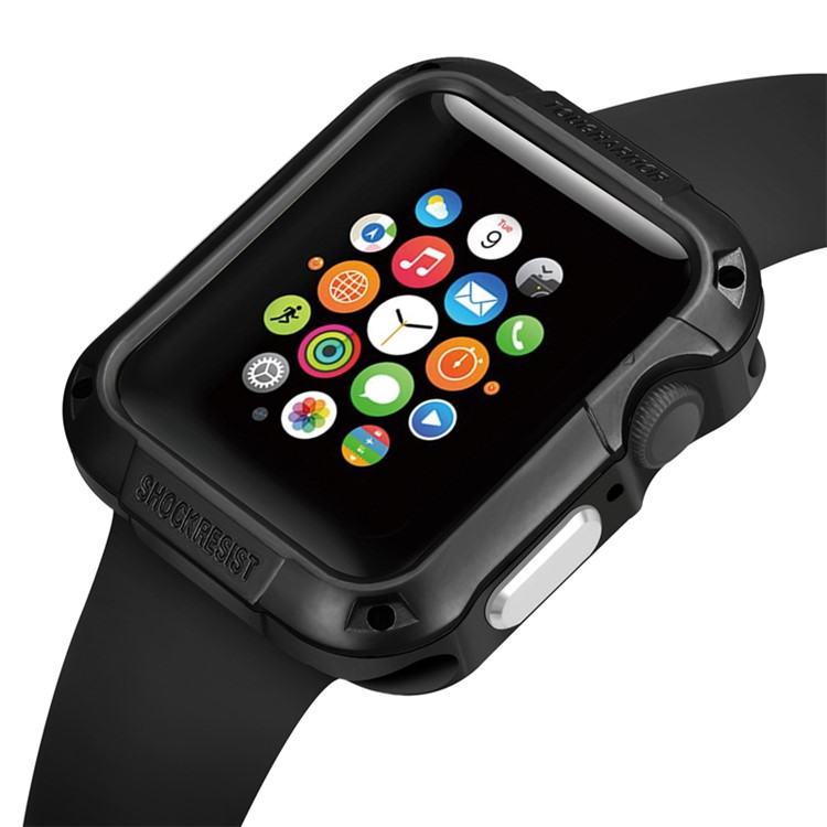 Shock Drop Protector SGP Smart Watch Case for Apple Watch Series 3 2 1 42mm - Black-7