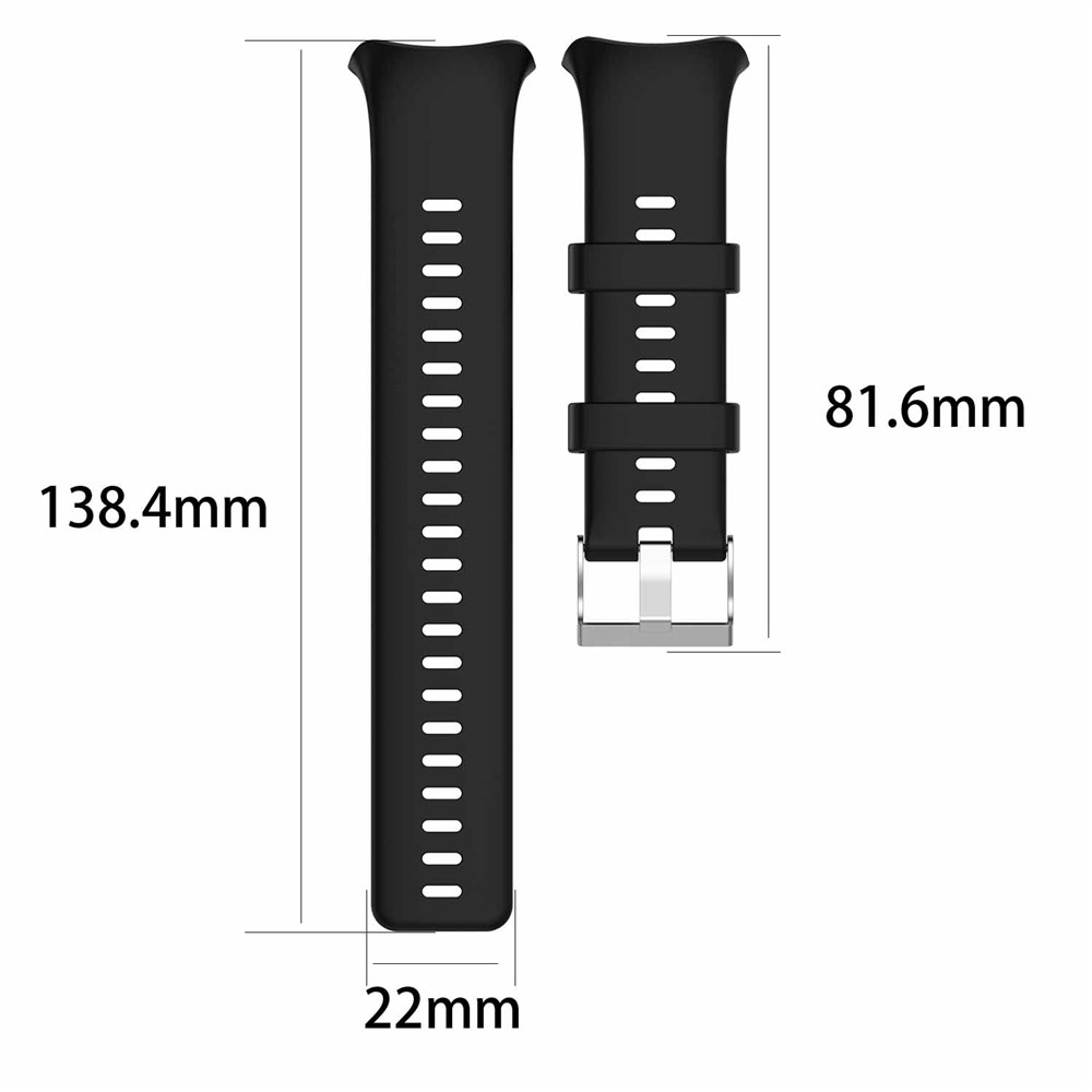 Silicone Replacement Strap Watch Band for Polar Vantage V - Black-5