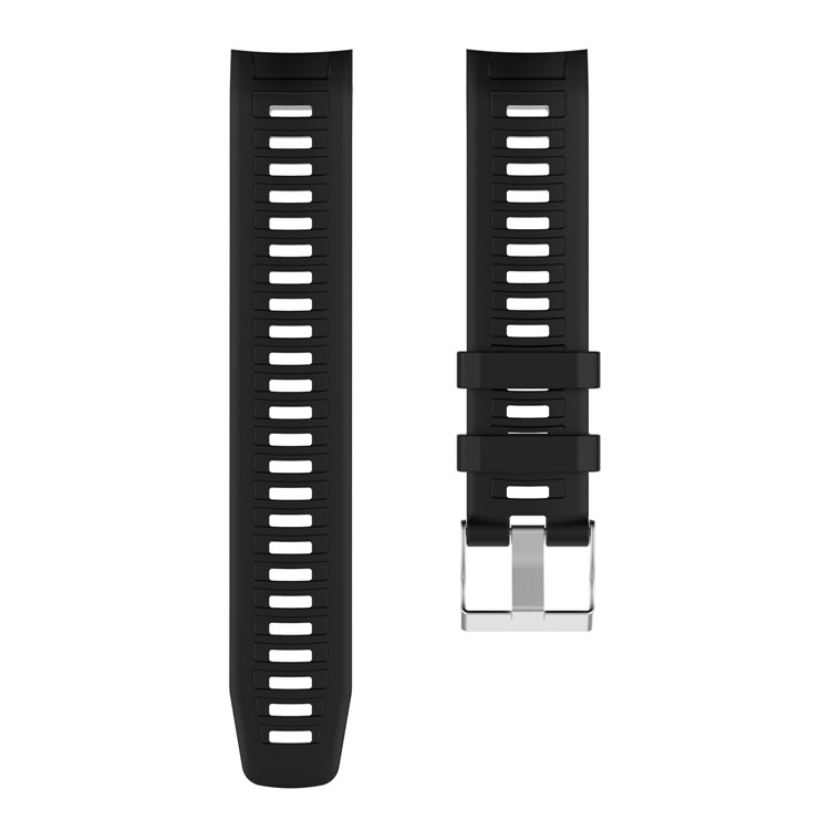 Silicone Watch Band Strap Replacement for Garmin Instinct - Black-5