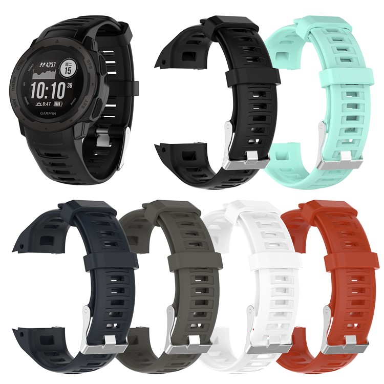 Remplacement de Sangle de Bande de Montre en Silicone Pour L'instinct de Garmin - le Noir