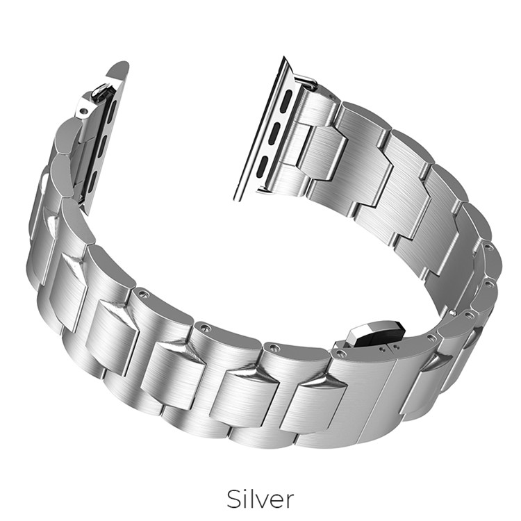 HOCO Edelstahl-Uhrenarmband Mit Achsverbindern Für Die Apple Watch-Serie 4 40mm / Apple Watch-Serie 3 2 1 38mm - Silber--2