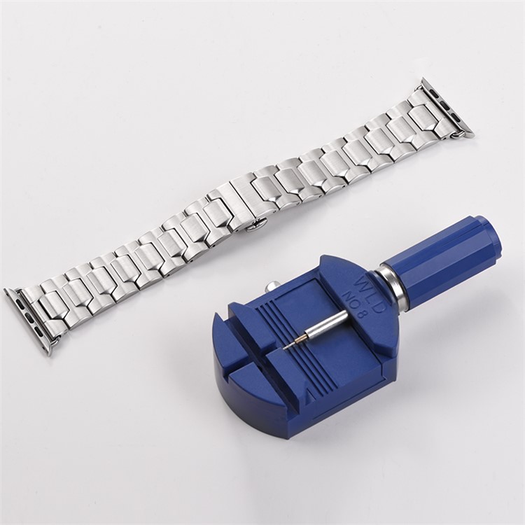 HOCO Edelstahl-Uhrenarmband Mit Achsverbindern Für Die Apple Watch-Serie 4 40mm / Apple Watch-Serie 3 2 1 38mm - Silber--3
