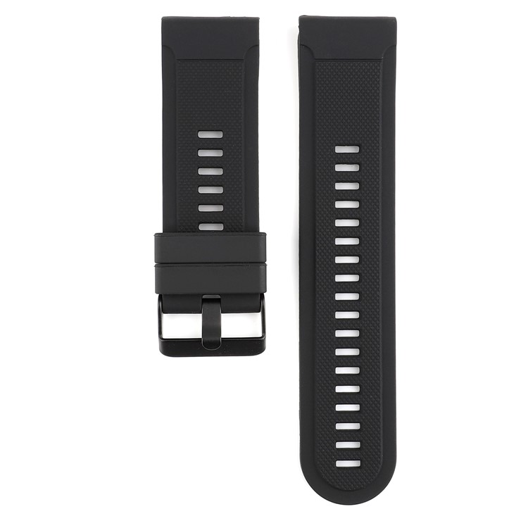 20mm Soft Textured Silicone Watch Wrist Strap for Garmin Fenix 5S - Black-2