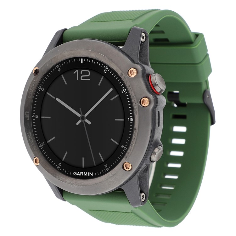 

20мм Мягкий Текстурированный Силиконовый Ремешок Для Часов Для Garmin Fenix 5S - Армейский Зеленый, Fenix 5S