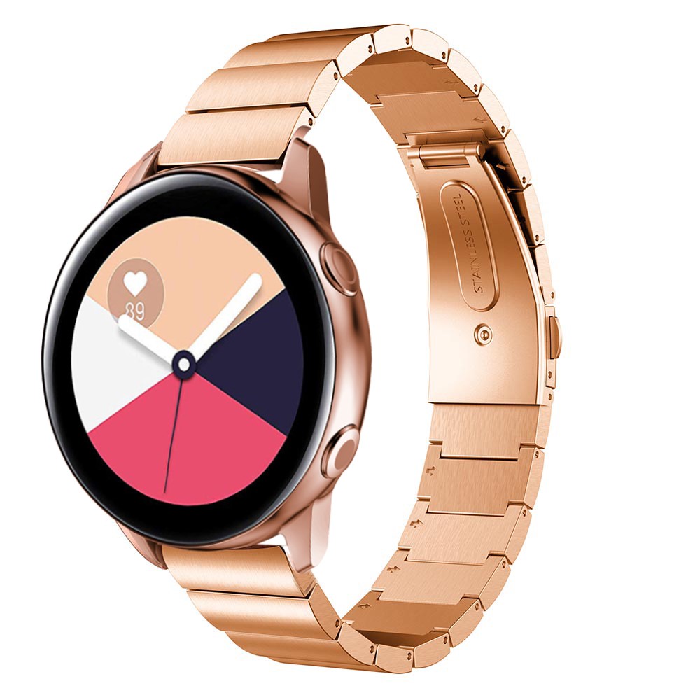 Sangle de Montre en Acier Inoxydable de 20 mm Pour Samsung Galaxy Watch Active 40mm SM-R500 - or Rose