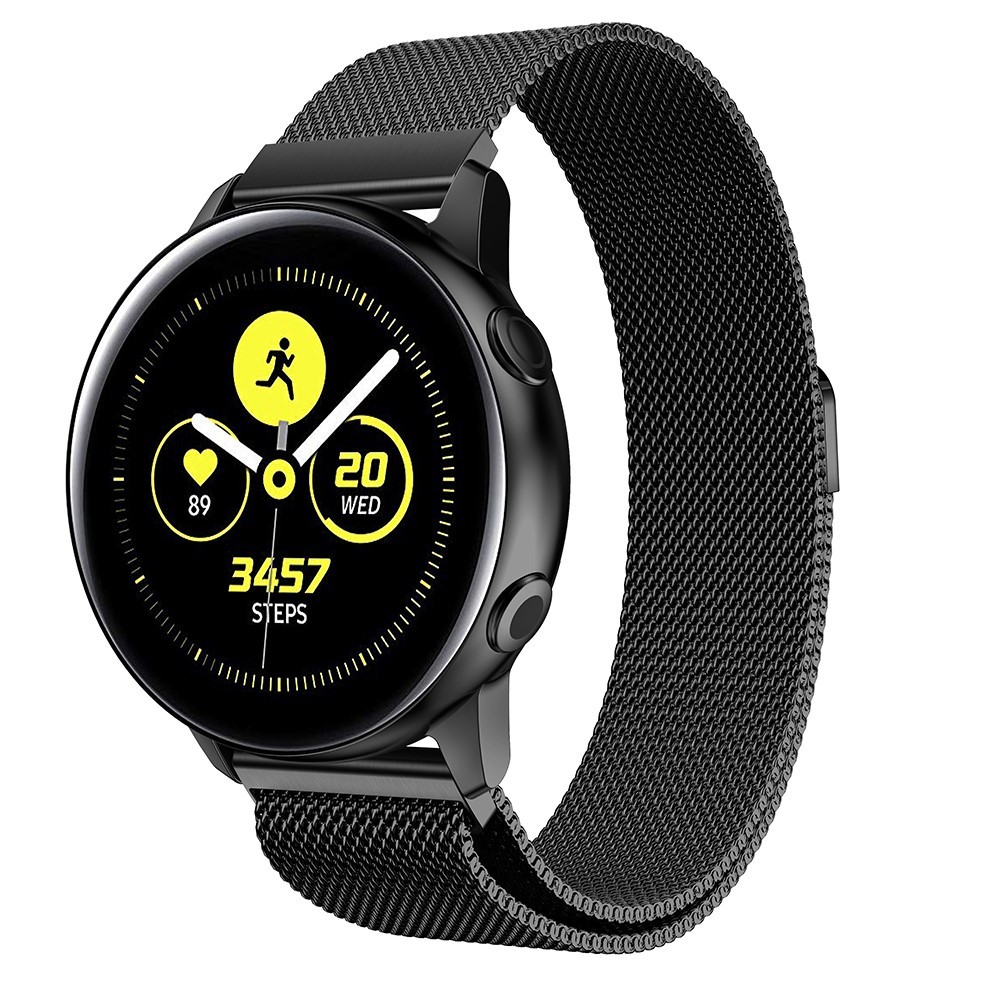 Correa De Reloj Magnética De Acero Inoxidable De Malla Milanesa Para Samsung Galaxy Watch Active SM-R500 - Negro-2