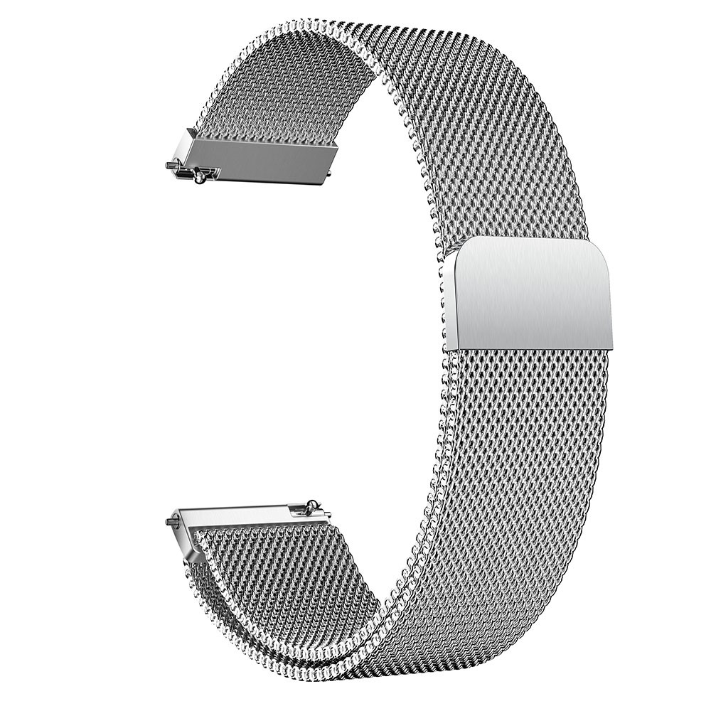 Pulseira De Relógio Magnético De Malha De Aço Inoxidável Milanese Para Samsung Galaxy Watch SM-R500 Ativo - Prata-3
