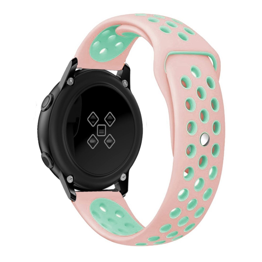 Bande De Montre Creuse En Silicone Bicolore Pour La Montre Samsung Galaxy Active - Rose / Bleu-6