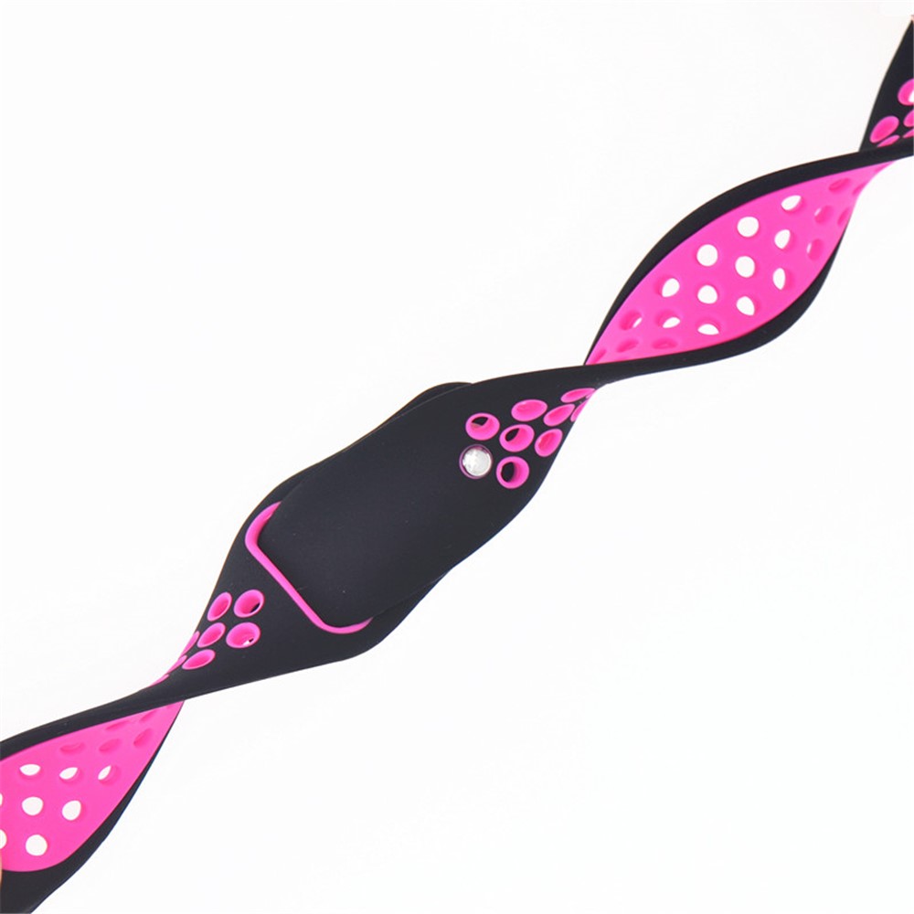 20mm Two-tone Silicone Hollow Watch Band for Samsung Galaxy Watch Active - Black / Rose-4