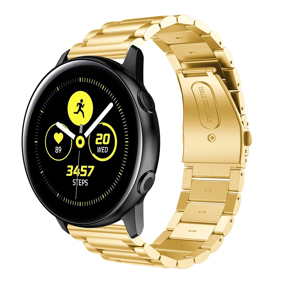 Cinturino da 20 mm in Acciaio Inossidabile Per Samsung Galaxy Orologio Attivo SM-R500 - Oro-2