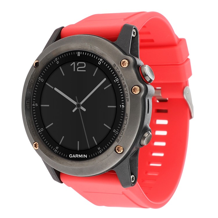 Acheté Rouge Fenix Bracelet Argent Montre En 5s Avec 20mm De Texturé Silicone Couleur Souple Boucle Garmin Pour bgfY6y7