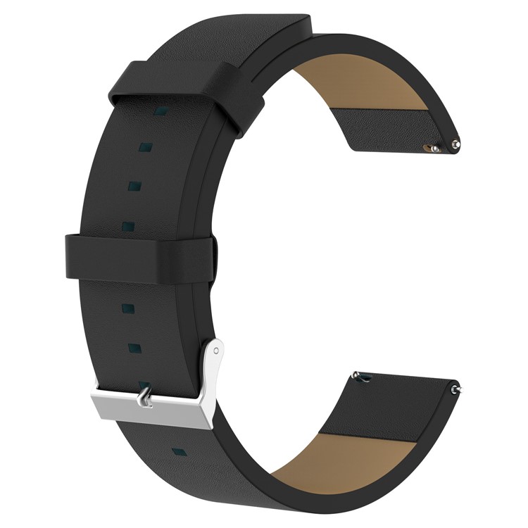 Top Layer Cowhide Leather Watch Strap for Fitbit Blaze / Versa Lite / Versa - Black-1