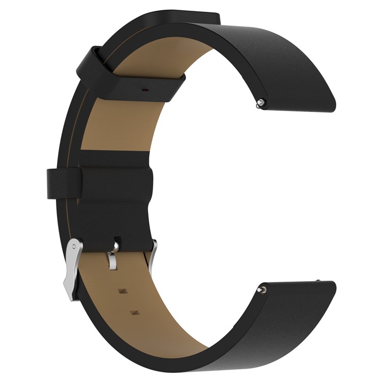 Top Layer Cowhide Leather Watch Strap for Fitbit Blaze / Versa Lite / Versa - Black-2