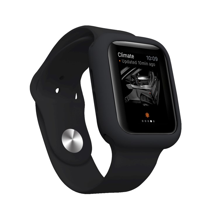 Candy Color Gel TPU Protective Case for Apple Watch Series 3/2/1 38mm - Black-4