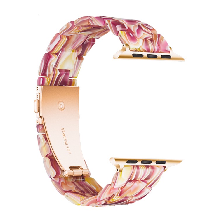 Waterproof Resin Watch Band Strap for Apple Watch Series 4 44mm, Series 3/2/1 42mm - Red-3