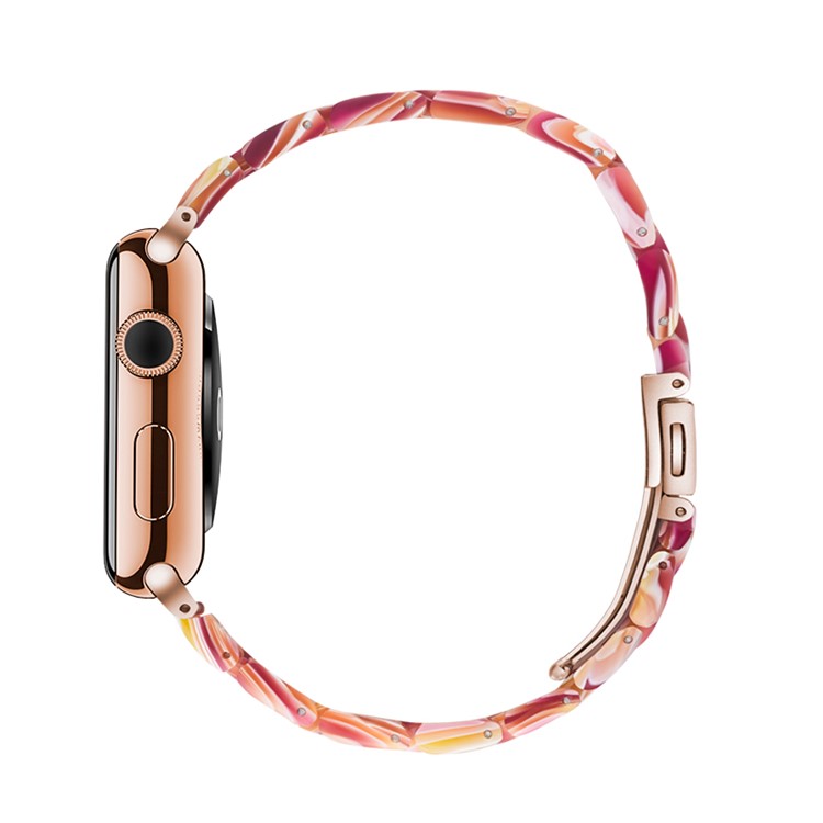 Waterproof Resin Watch Band Strap for Apple Watch Series 4 44mm, Series 3/2/1 42mm - Red-5