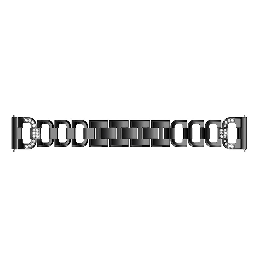 Para Samsung Galaxy Watch Active SM-R500 Watch Band de 20 mm de Decoración de Diamantes d de Control de Dianos Dishine Reloj - Negro-4