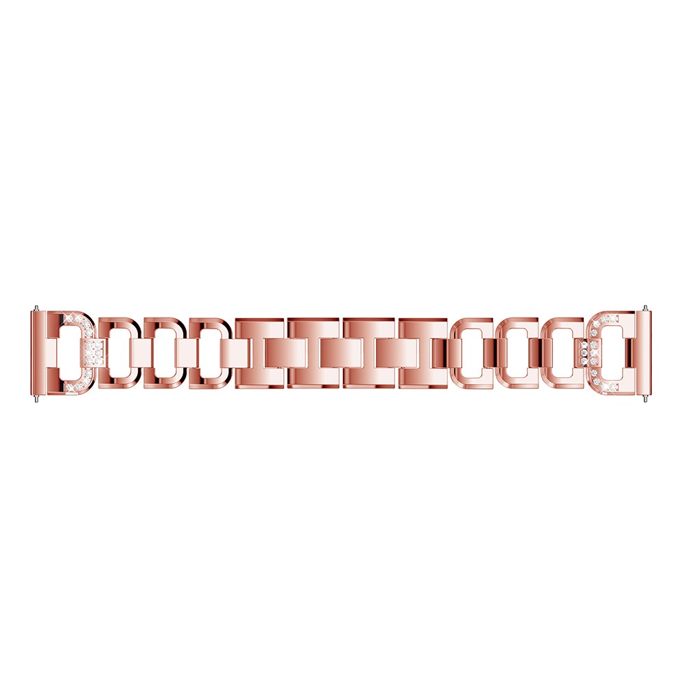 Bracelet En Alliage De Décor En Forme De D En Forme De Diamant Pour La Montre Samsung Galaxy Active SM-R500 - Or Rose-4