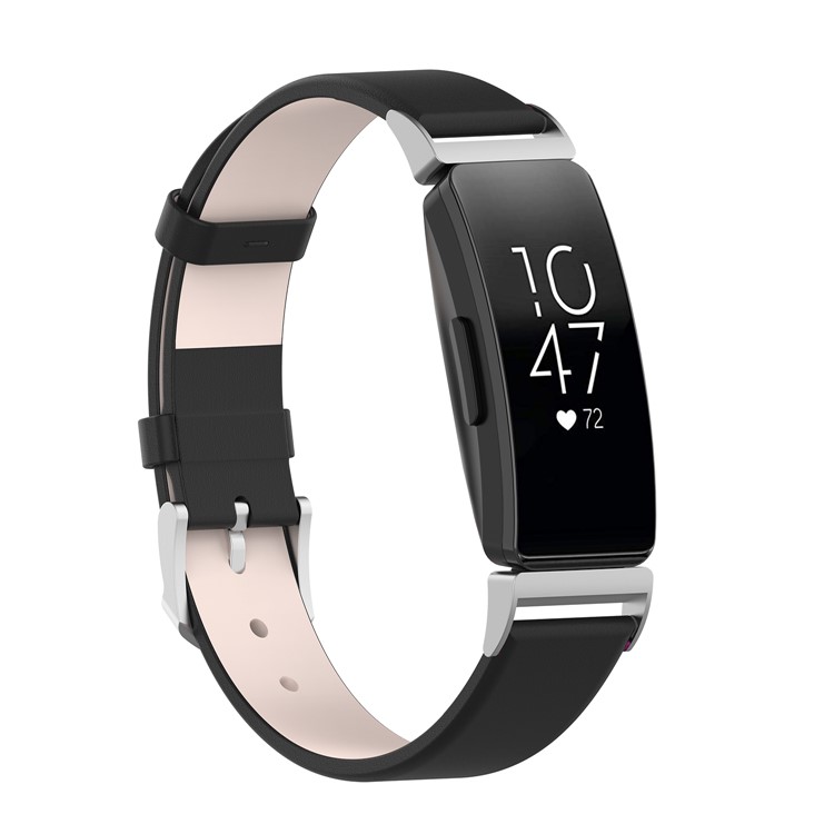Cinturino In Pelle Per Fitbit Inspire Hr / Fitbit Inspire - Nero-4