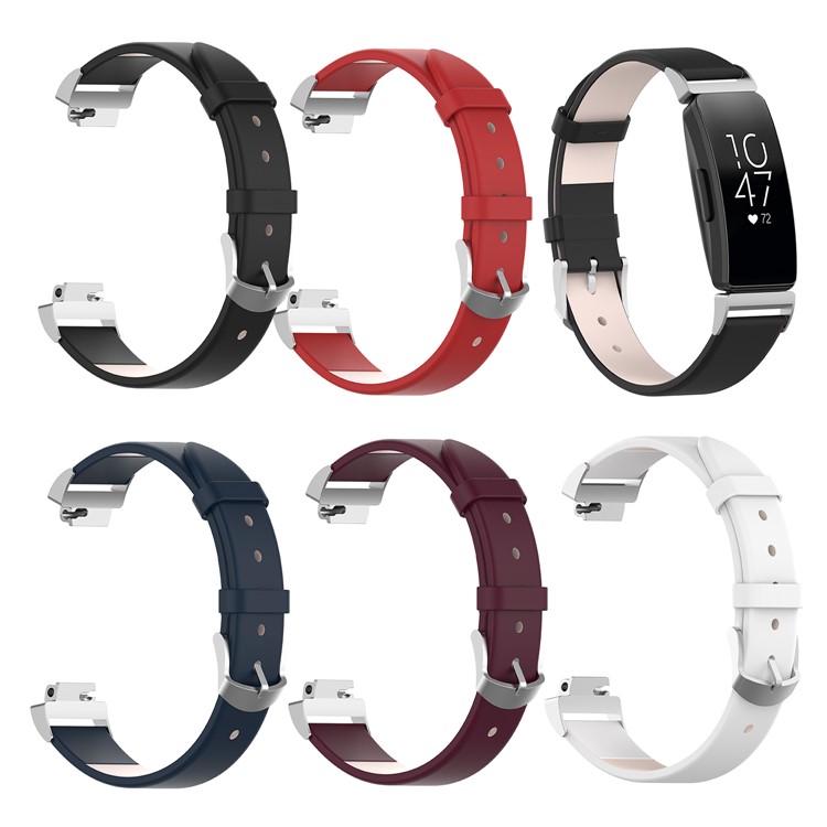 Cinturino In Pelle Per Fitbit Inspire Hr / Fitbit Inspire - Nero-6