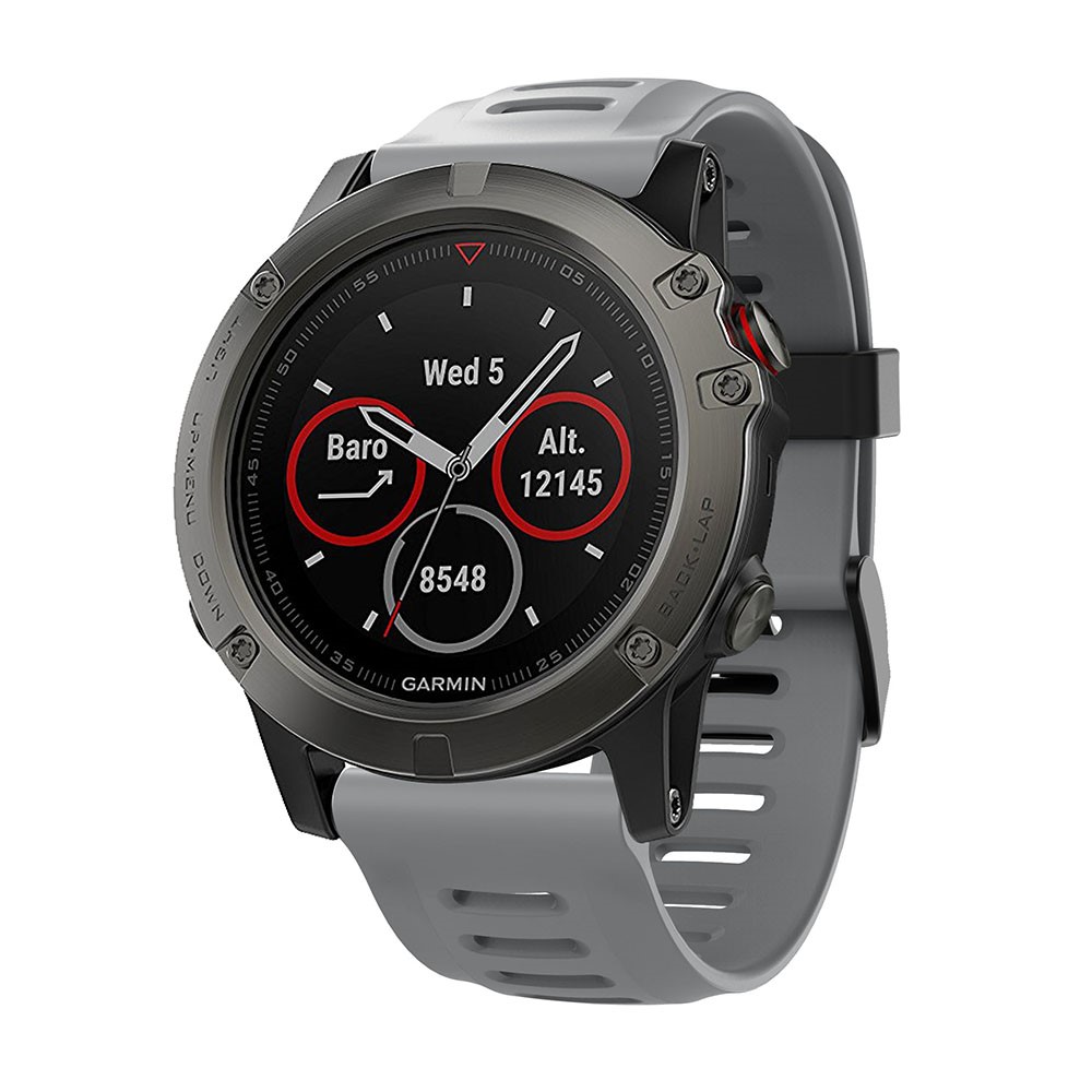 Silicone Hollow Watch Band Bracelet for Garmin Fenix 5X / Fenix 3 - Grey-2