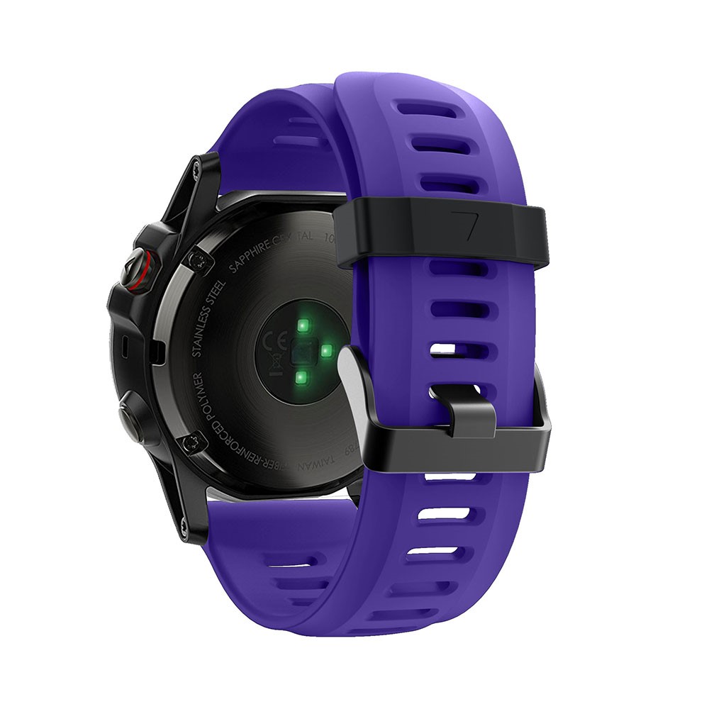 Pulseira de Banda de Relógio de Silicone Para Garmin Fenix ​​5x/fenix ​​3 Metal Buckle Smart Watch Strap - Roxo