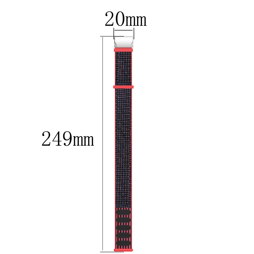Nylonarmband Mit Klettverschluss Für Garmin Fenix 5S / 5S Plus - Rot Schwarz-6