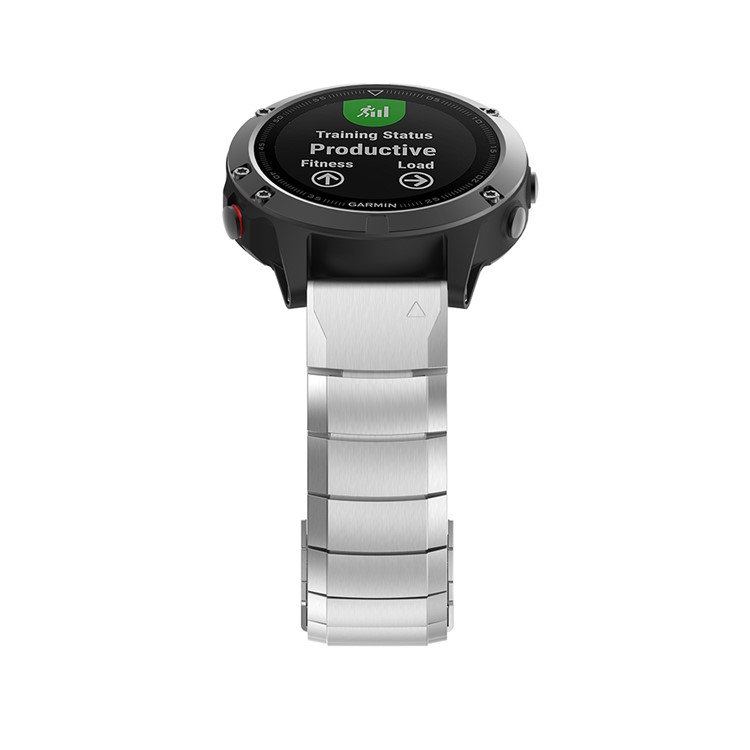 Edelstahlgliederkettenarmband Mit Schnellverschluss Für Garmin Fenix 5 195mm - Silber--4