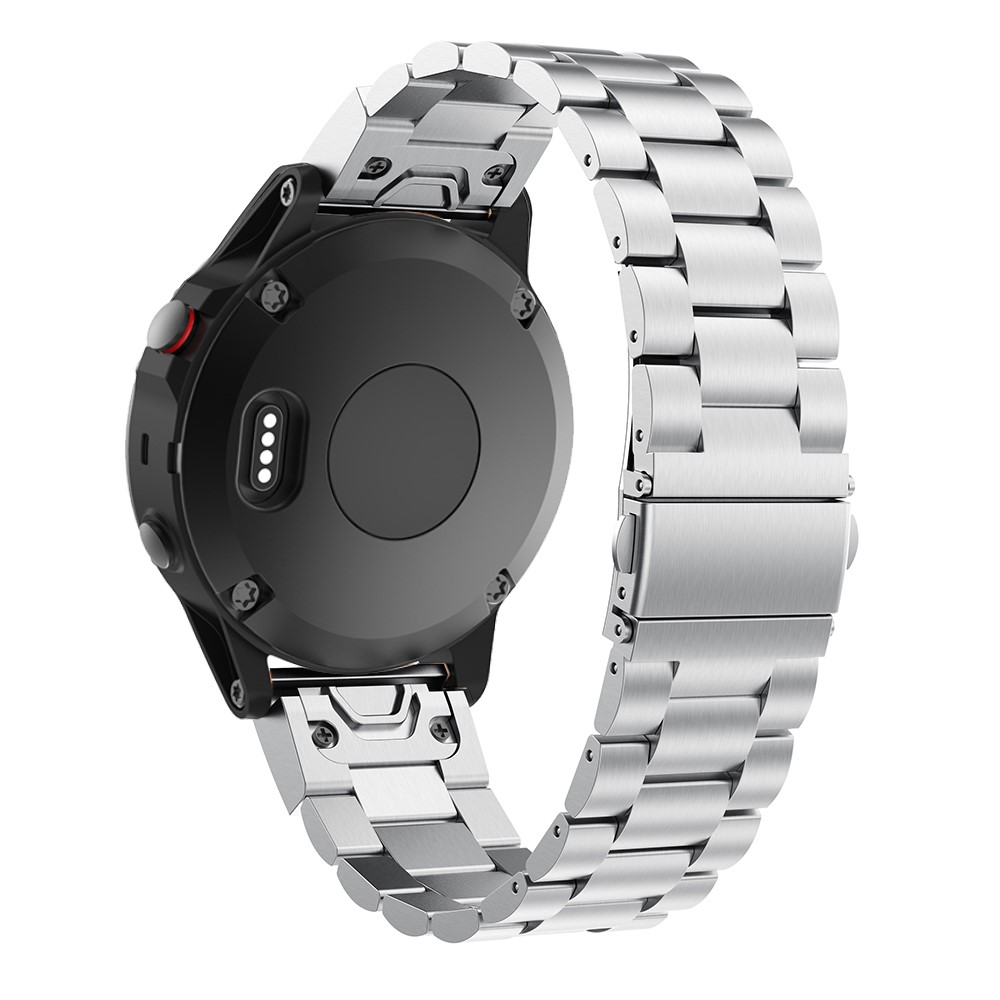 Edelstahl-Gliederketten-Uhrenarmband Für Garmin Fenix 5X - Silber--2