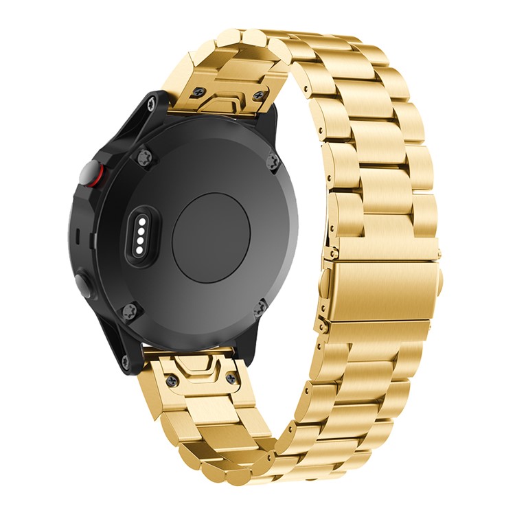 Cinturino Da Polso Con Cinturino In Acciaio Inossidabile Per Garmin Fenix 5X - Oro-2