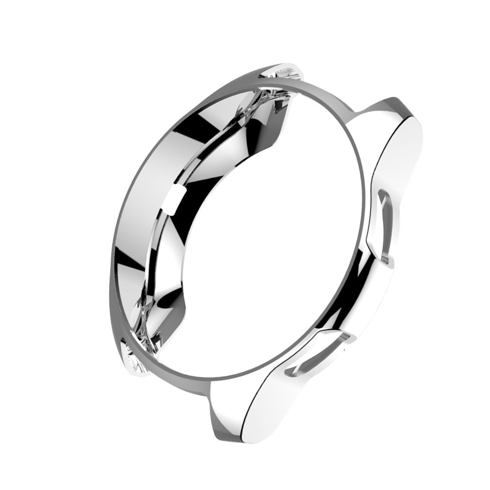 For Samsung Galaxy Watch 46mm All-wrapped Plated TPU Watch Protector Case - Silver-4