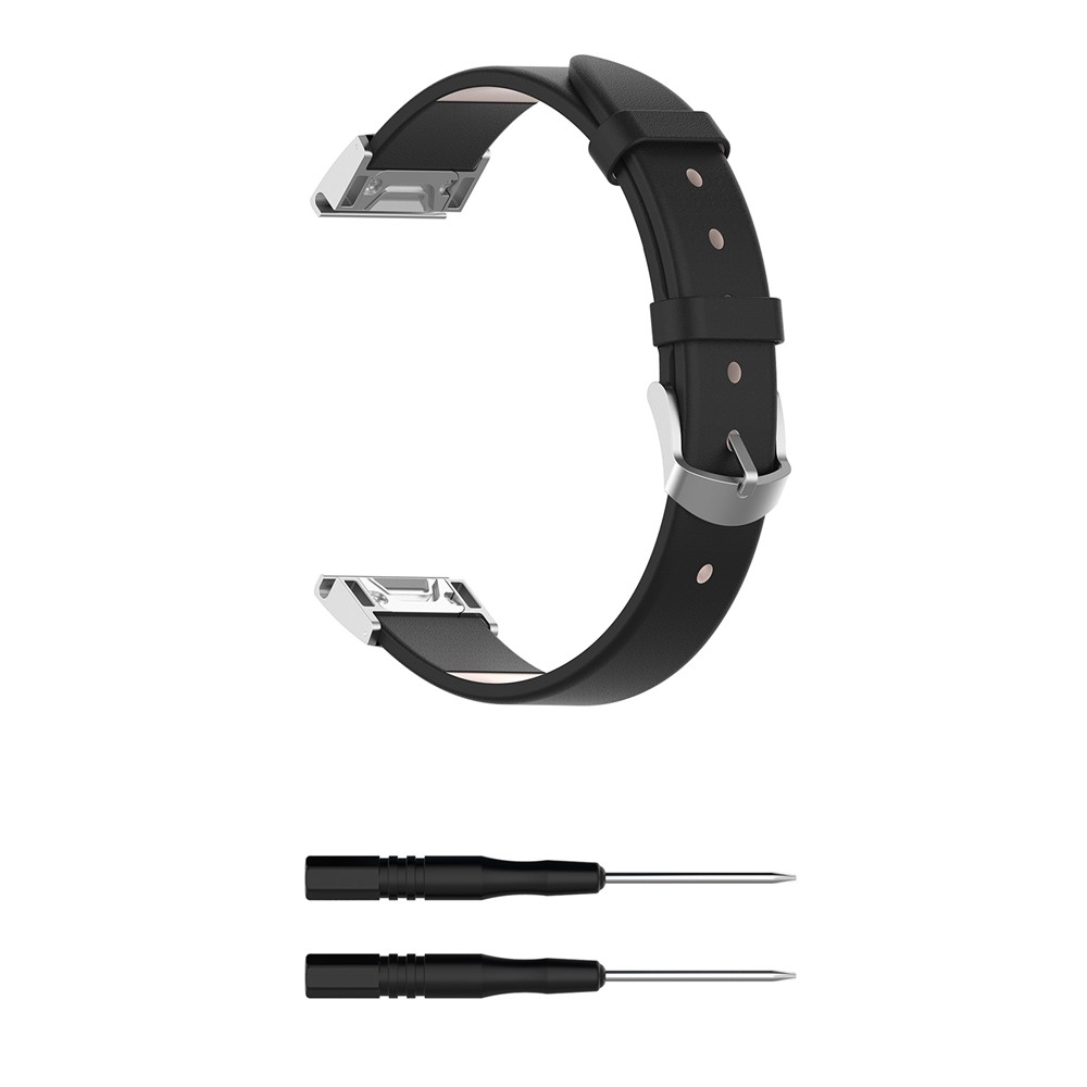 Ремешок Для Часов Из Искусственной Кожи С Разъемом И Инструментом Для Garmin Fenix5 / Предшественник 935 / Quatix5 / Quatix5 Сапфир / Подход S60 - Черный-3