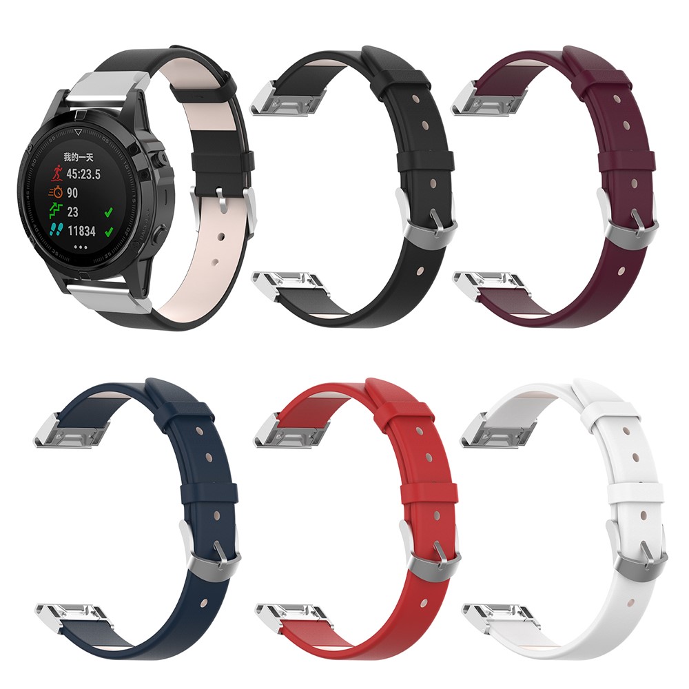Ремешок Для Часов Из Искусственной Кожи С Разъемом И Инструментом Для Garmin Fenix5 / Предшественник 935 / Quatix5 / Quatix5 Сапфир / Подход S60 - Черный-7