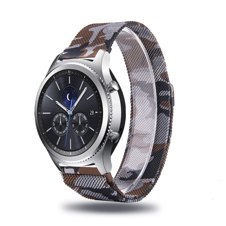 Bande De Poignet En Acier Inoxydable Camouflage Pour Samsung Galaxy Watch 46mm / Samsung Vitesse S3 Classic / S3 Frontier - Camouflage Marron-3