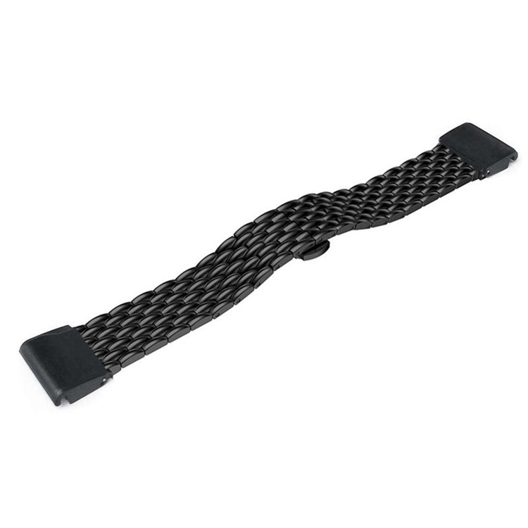 Stainless Steel Bracelet Dragon Vein Woven Watch Band with Buckle for Garmin Fenix 5X 26mm - Black-2