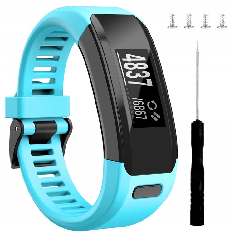 

Soft Flexible Silicone Watch Band for Garmin Vivosmart HR - Sky Blue, Vivosmart HR
