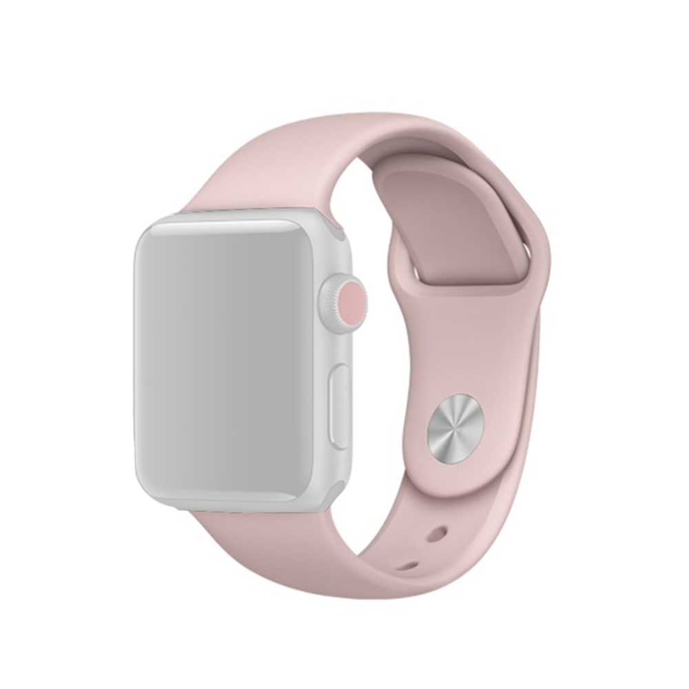

Soft Silicone Smart Watch Band Strap for Apple Watch Series 3 2 1 42mm /Series 5 4 44mm, Size: S/M - Light Pink, Apple Watch Series 5 44mm