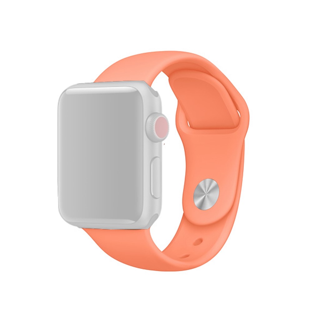 

Soft Silicone Smart Watch Band Strap for Apple Watch Series 3 2 1 42mm /Series 5 4 44mm, Size: S/M - Peach, Apple Watch Series 5 44mm