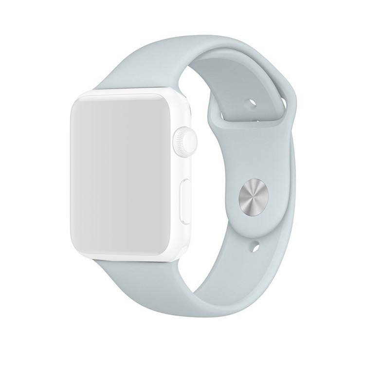 

Soft Silicone Smart Watch Band Strap for Apple Watch Series 3 2 1 42mm /Series 5 4 44mm, Size: S/M - Light Blue, Apple Watch Series 5 44mm