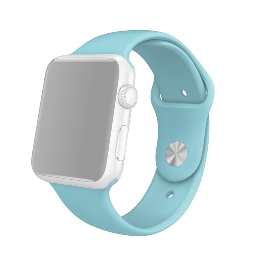 Silicone Wrist Strap Replacement For Apple Watch Series 6 Se 5 4 40mm Series 3 2 1 38mm Standard Length Style Q Tvc Mall Com
