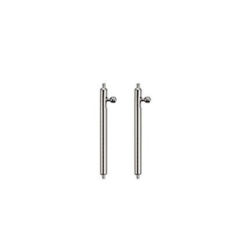 2pcs / 1 Paire Pour Samsung Galaxy Montre 42mm / Montre Active / Vitesse S2 20mm En Acier Inoxydable Bande De Connecteurs De Tige - Argent-1